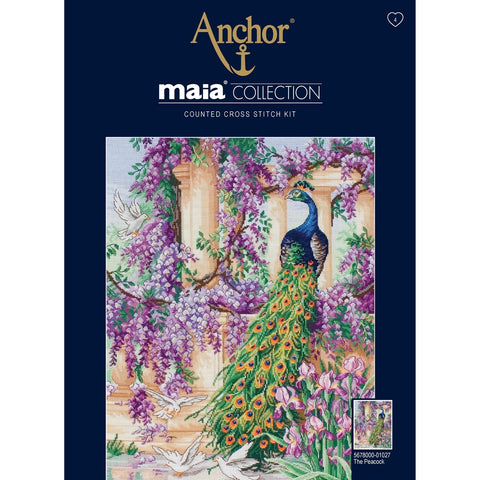 Maia Cross Stitch Kit - The Peacock