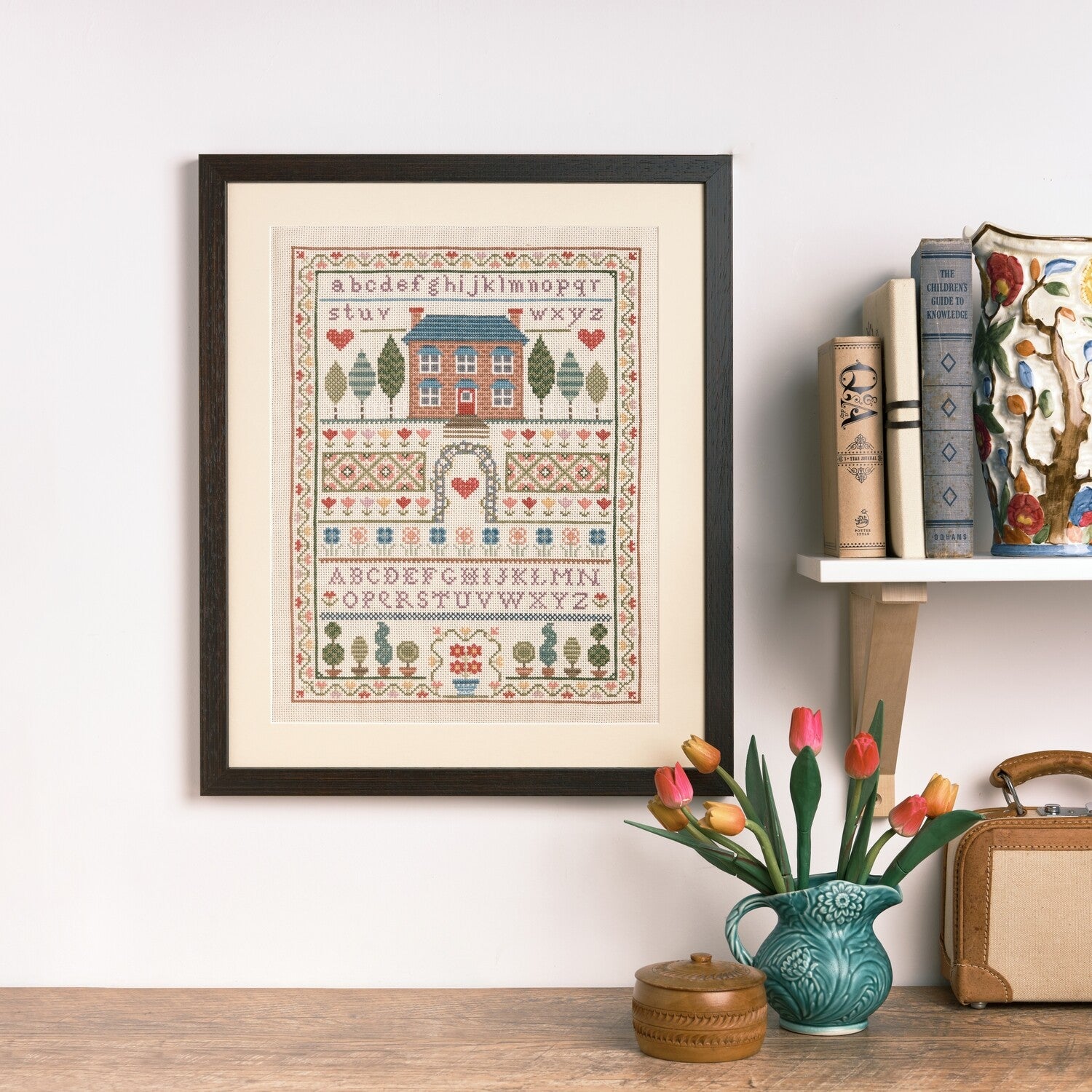 Anchor Essential Kit - Linen Heritage Sampler - Cross Stitch Kit