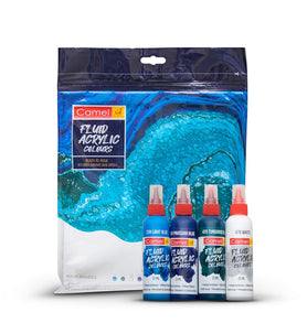 Camel Fluid Acrylic Colours Kit - Aqua