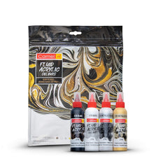 Camel Fluid Acrylic Colours Kit (Monochrome  Series)