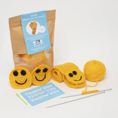 Beginner's Knitting Kit- Scarf - Yellow