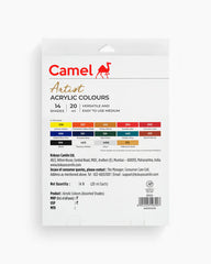 Camel Artist Acrylic Colours – Set of 14 Shades (20ml Tubes)