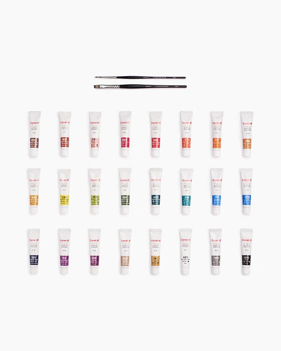 Camel - Artist Acrylic Colours Sets of 24 Shades (9ml)