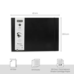 130 Gsm Sketch Journal (64 Sheets) (SJ) A3
